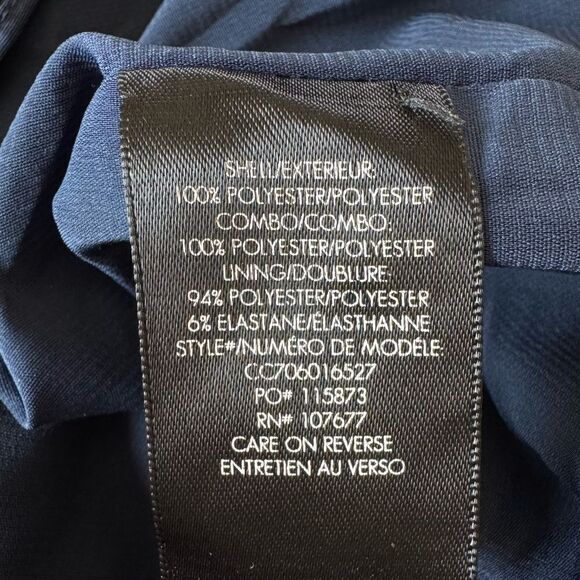 Alice + Olivia Zoey Ruffled Sapphire Tunic Dress in Navy Blue Size L - Picture 14 of 16